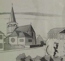 St. Peter - Zeichnung auf Plakat (Ausschnitt)