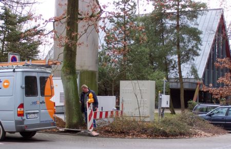 Kreuzkirche - Elektroarbeiten fr neue Antennen