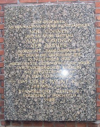 Pauluskirche - Gedenktafel an Reichsprogromnacht