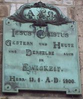 Christuskirche - Gedenktafel der Einweihung